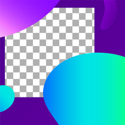 fluid shapes post abstract photo frame vector image