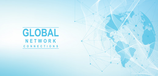global network connection concept big data vector image