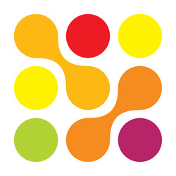 metaball connected dots circles pattern texture vector image
