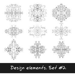 round design element circle pattern in black vector image