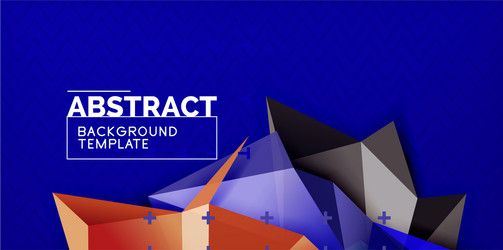 triangular low poly background design vector image