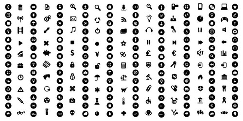 web icons design set style vector image