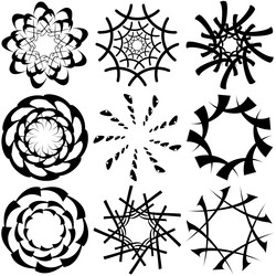 abstract circular drawing amorphous nonfigurative vector image