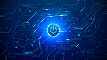 abstract on power button in the center vector image