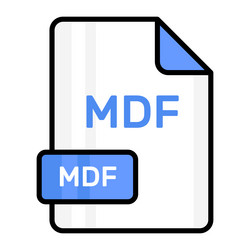 an amazing icon of mdf file editable design vector image