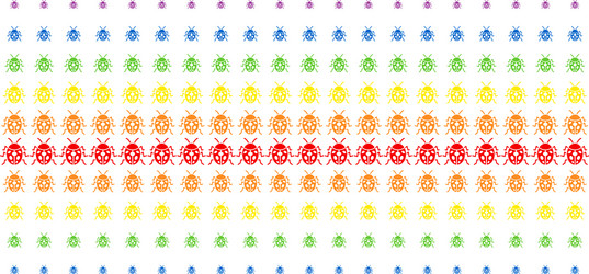 ladybird bug shape halftone spectrum array vector image