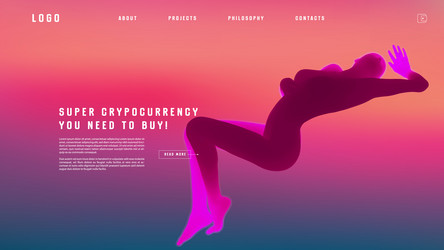 landing page abstract design with ai androind vector image