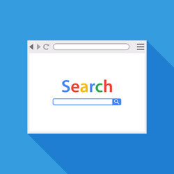 simple web browser window vector image