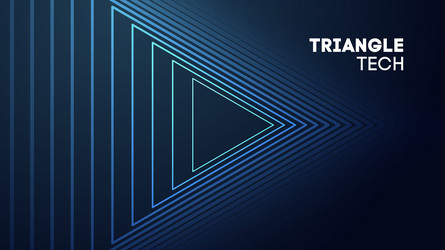 triangle technology background big data tunnel vector image