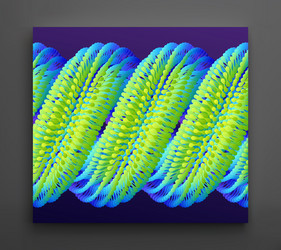array with dynamic particles art composition vector image