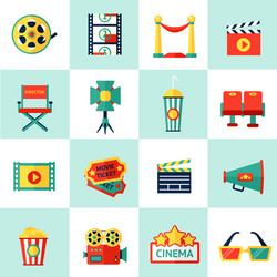 cinema icon set vector