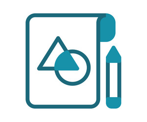 concept blueprint sketching single isolated icon vector image
