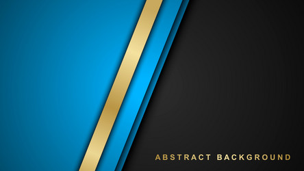 elegant 3d style overlapping background with gold vector image