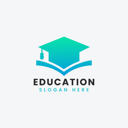 modern teach learn educational logo design vector image