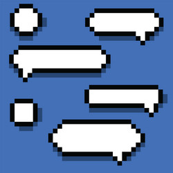 Pixel Speech Bubbles - Retro Style vector image