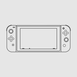 Retro handheld game console vector