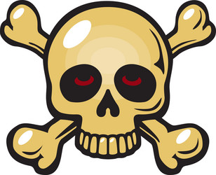 Skull and crossbones vector