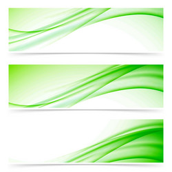 Swoosh Line Header Set - Modern Abstract vector image