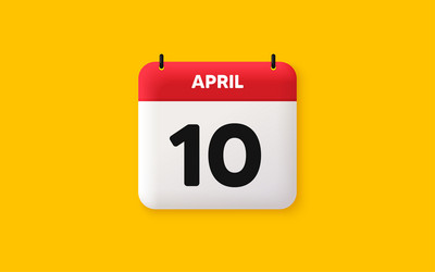 10th day of the month icon event schedule date vector image