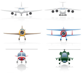 Aircraft set Royalty Free Vector Image - VectorStock