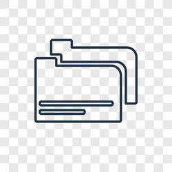 data concept linear icon isolated on transparent vector image