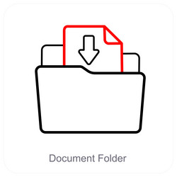 document folder and upload icon concept vector image