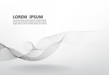 white background smooth curve line dot vector image