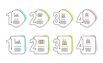 ab testing graph and gpu icons set hospital vector image