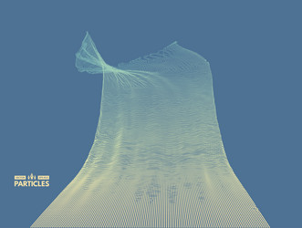 array with dynamic particles 3d futuristic vector image