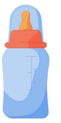 baby milk bottle cartoon child food icon vector