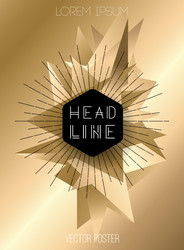 background with triangles retro style vector image
