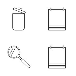 basic elements outline icons set linear icon vector image