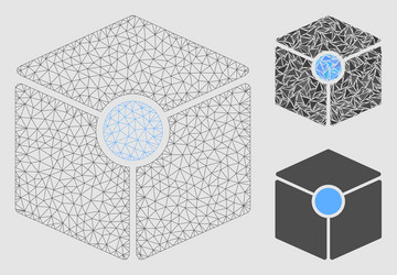 cube vertex mesh 2d model and triangle vector image