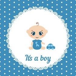 cute baby boy card Vector Image