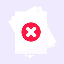 Document Rejection - Error Verification vector image
