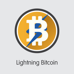 Lightning Bitcoin Icon vector image