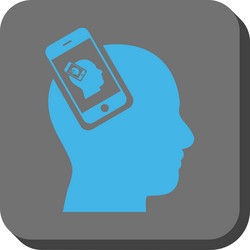 smartphone head plugin recursion rounded square vector image