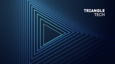 triangle technology background big data tunnel vector image