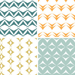 Arrow Geometric Patterns - Seamless Set vector image