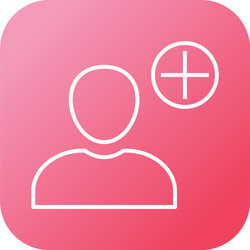 beautiful create user line icon vector image