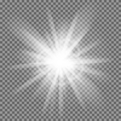 Exploding Light Burst - Glowing Effect vector image