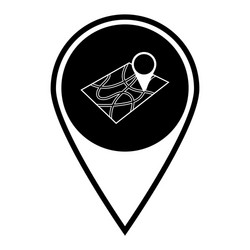 pointer on map icon vector image