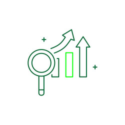 predictive demand forecasting icon design vector image