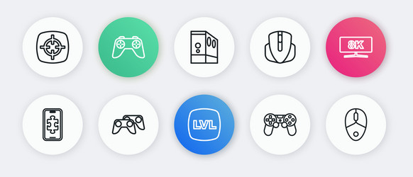 set line level game computer monitor mobile vector image