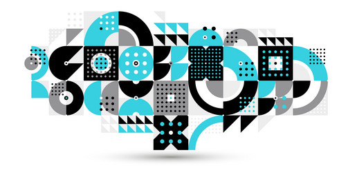 trendy geometric motif abstract geometry modular vector image