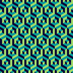 isometric 3d hexagon seamless pattern background vector image