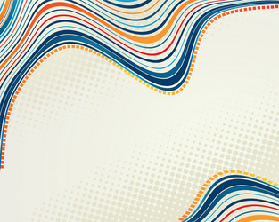 Retro Wave Dots Pattern vector image