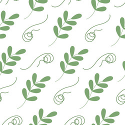 seamless pattern of spring twigs with small leaves vector image