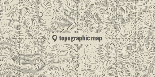 topographic map with contour lines geographic vector image