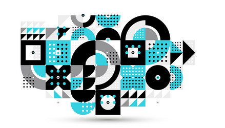 trendy geometric motif abstract geometry modular vector image